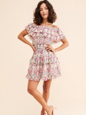 BTFL-Life Multicolor Off the Shoulder Mini Dress Size XS 38200